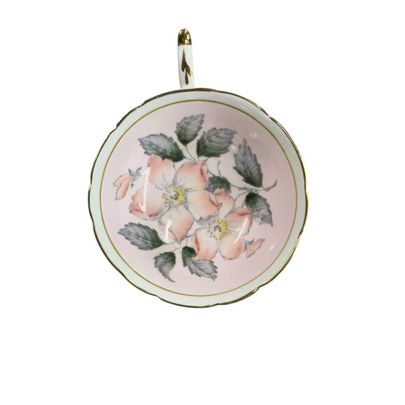 PARAGON by Appointment Double Warrant Wild Rose Cup & Saucer Set Pink Porcelain - Picture 3 of 11